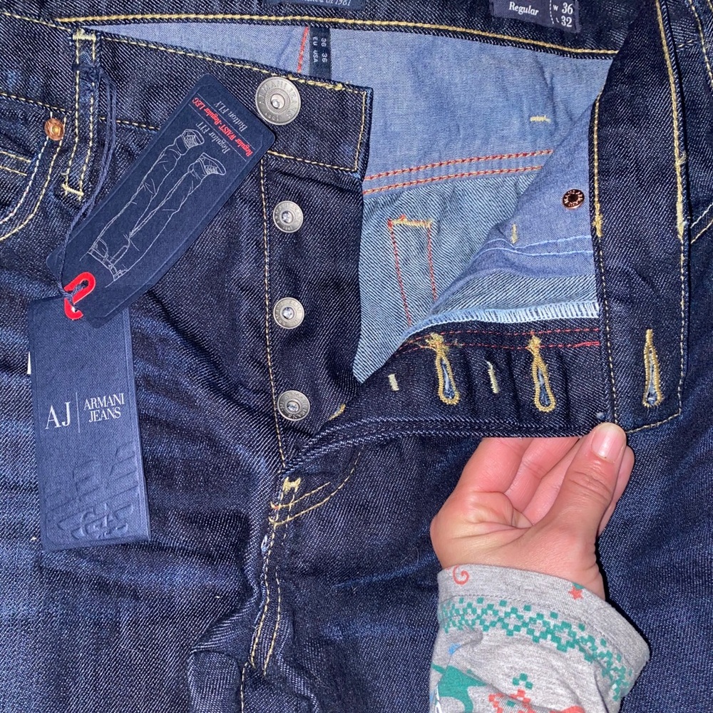 Armani trade mark jeans